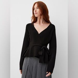 Simons Black Wrap Cardigan